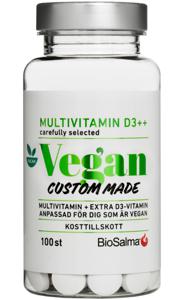 BioSalma Multivitamin D3++ Vegan 100 tabletter produkt bild