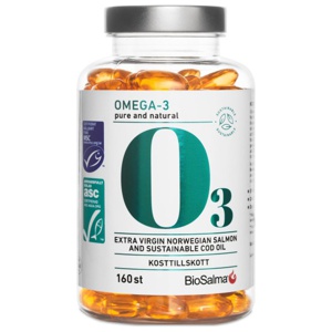 BioSalma Omega-3 MSC+ASC Miljømærket 800 mg 160 kapsler produktbillede