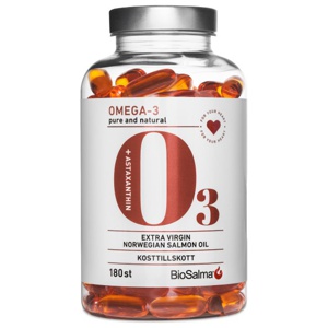 BioSalma Omega-3 Salmon Oil 1000mg 180 kapsler produktbillede