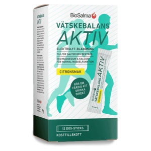 BioSalma Væskebalance Aktiv Citronsmag 12 sticks produktbillede