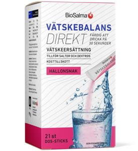 BioSalma Vätskebalans Direkt Hallon NY, 21 st