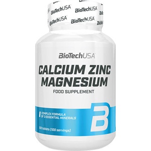 BioTechUSA Calcium Zinc Magnesium   100 tabletter produktbillede