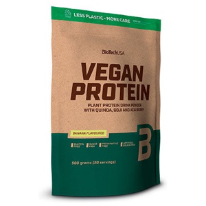 BioTechUSA Vegan Protein Pulver   Banan Smag produktbillede