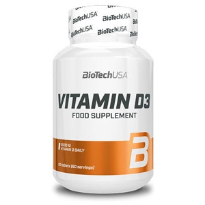 BioTechUSA Vitamin D3 Tabletter   60 tabletter produktbillede