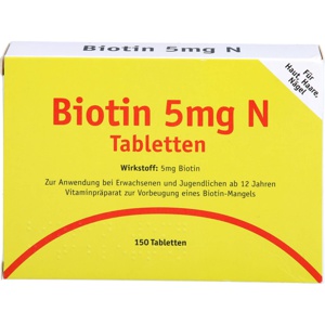 BIOTIN 5 mg N Tabletten Produktbild