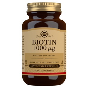 Biotin B7 1000g - 50 Kapsler - Solgar produktbillede