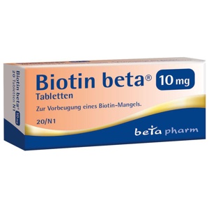 BIOTIN BETA 10 mg Tabletten Produktbild