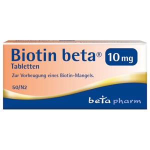 BIOTIN BETA 10 mg Tabletten Produktbild