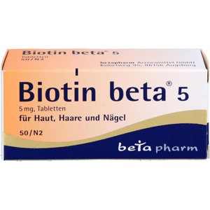 BIOTIN BETA 5 Tabletten Produktbild