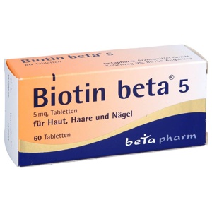 BIOTIN BETA 5 Tabletten Produktbild