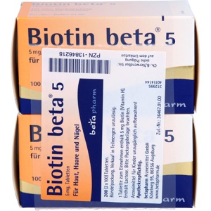 BIOTIN BETA 5 Tabletten Produktbild