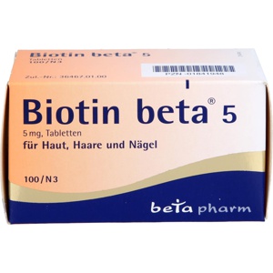 BIOTIN BETA 5 Tabletten Produktbild