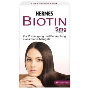 Biotin Hermes 5 mg Tabletten Produktbild