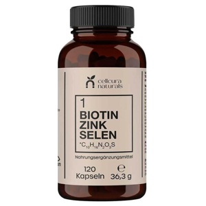 cellcura naturals BIOTIN ZINK SELEN 120 St Kapseln Produktbild