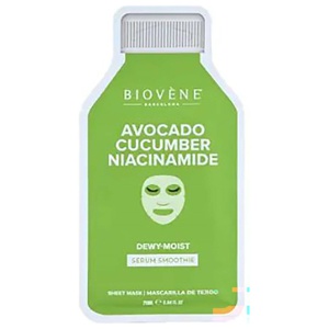 Biovène AVOCADO + NIACIN DEWY-MOIST! Smoothie Serum Sheet Mask with firming Niacinamide, Cucumber and Avocado 25 ml produkt bild