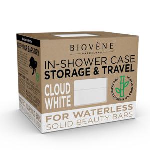 Biovène Universal Bamboo In-Shower Case for Storage & Travel Cloud White produkt bild