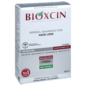 BIOXCIN Shampoo gegen Haarausfall für Normales & Trockenes Haar 300 ml Shampoo Produktbild