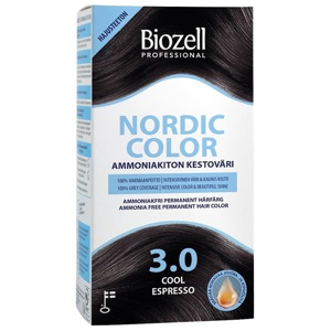 Biozell Nordic Color Permanent Hair Color Cool Espresso 3.0 2 x 60 ml produkt bild