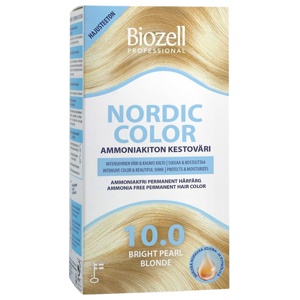 Biozell Nordic Color Permanent Hair Color Bright Pearl Blonde 10.0 2 x 60 ml produkt bild
