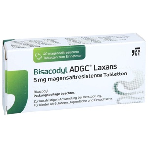 BISACODYL ADGC Laxans 5 mg magensaftres.Tabletten Produktbild