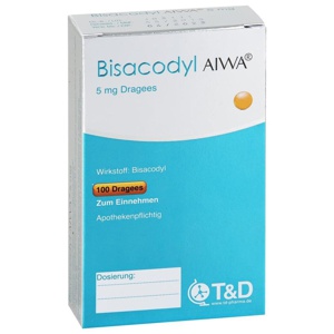 BISACODYL AIWA 5 mg Dragees Produktbild