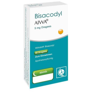 Bisacodyl AIWA 5 mg magensaftresistente Tabletten, 40 St Tabletten magensaftresistent Produktbild