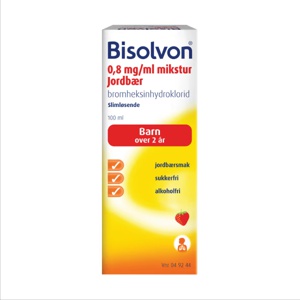 Bisolvon 0,8 mg/ml mikstur jordbær 100 ml produktbilde
