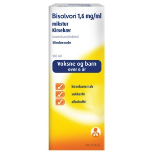 Bisolvon 1,6 mg/ml mikstur kirsebær 100 ml produktbilde