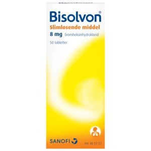 Bisolvon 8 mg tabletter 50 stk produktbilde