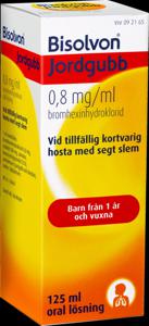 Bisolvon Jordgubb, Oral lösning 0,8 mg/ml 125 ml produkt bild