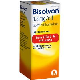 Bisolvon oral lösning 0,8 mg/ml 100 ml produkt bild