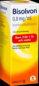 Bisolvon, oral lösning 0,8 mg/ml, 125 ml produkt bild