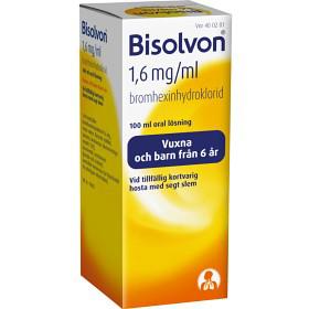 Bisolvon oral lösning 1,6 mg/ml 100 ml produkt bild