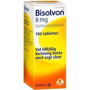 Bisolvon, tablett 8 mg, 100 st produkt bild