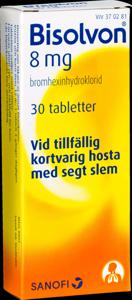 Bisolvon, tablett 8 mg, 30 st produkt bild