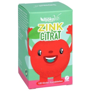 BjökoVit ZINK CITRAT Kinder Kautabletten 120 St Kautabletten Produktbild