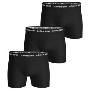 Björn Borg Essential 3-pack Cotton Strech Shorts Sort- Str. S produktbillede