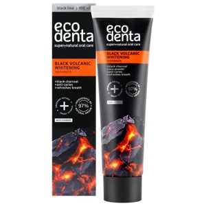 Black Whitening Toothpaste With Volcanic Minerals 100ml Ecodenta produkt bild