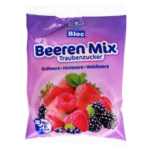 Bloc Beeren Mix Traubenzucker Beutel 75 g Bonbons Produktbild