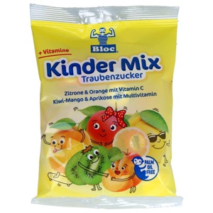 Bloc Kinder Mix Traubenzucker verschiedene Geschmacksrichtungen Beutel 75 g Produktbild