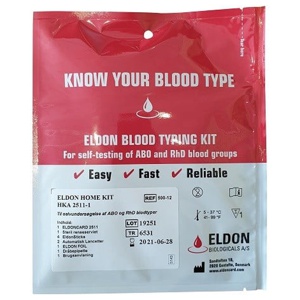 Eldon Blodtypetest 2511 1 stk produktbillede