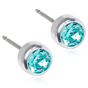 Blomdahl Silver Titanium Bezel 5 mm Turquoise produkt bild