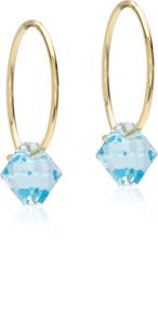 Blomdahl Ear Ring 14 mm, Bicone 6 mm, Aquamarine produkt bild