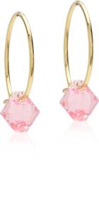 Blomdahl Ear Ring 14 mm, Bicone 6 mm, Light Rose produkt bild