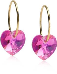 Blomdahl Ear Ring 14 mm, Heart 10 mm, Rose produkt bild