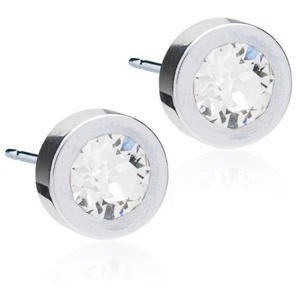 Blomdahl Örhängen Grand Bezel Crystal Silver 8 mm produkt bild