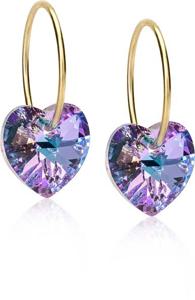 Blomdahl GT Ear Ring 14 mm, Heart 10 mm Lilac produkt bild