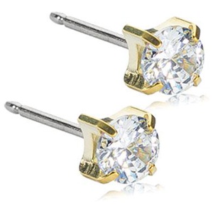 Blomdahl GT Tiffany 5 mm CZ White 1 par produkt bild