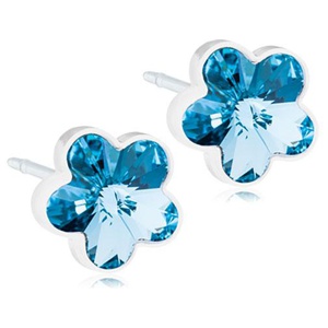 Blomdahl MP Flower 6 mm Aquamarine 1 par produkt bild