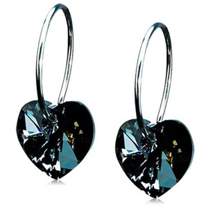 Blomdahl NT Ring 14mm Heart Black Diamond Örhängen 1 par produkt bild